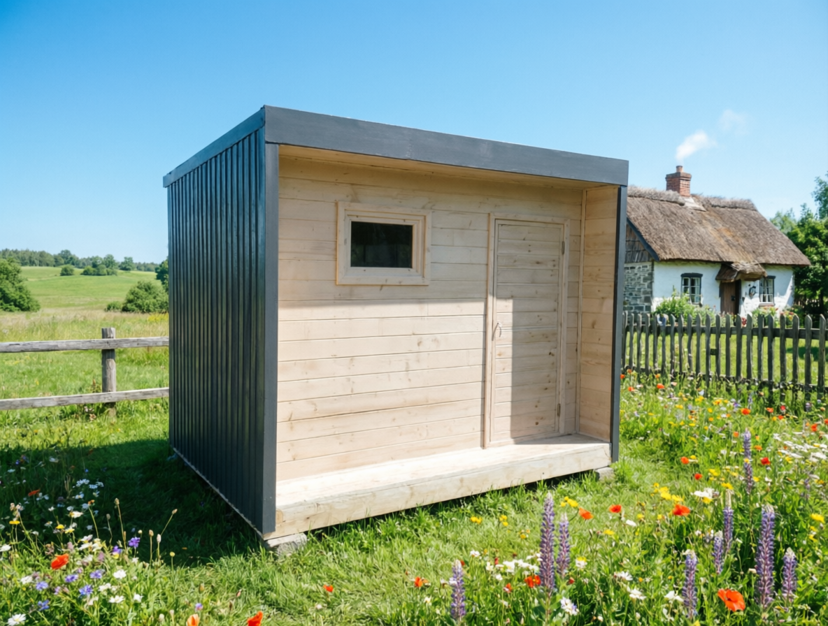 Бытовка 3×2.4 м в стиле хай-тек