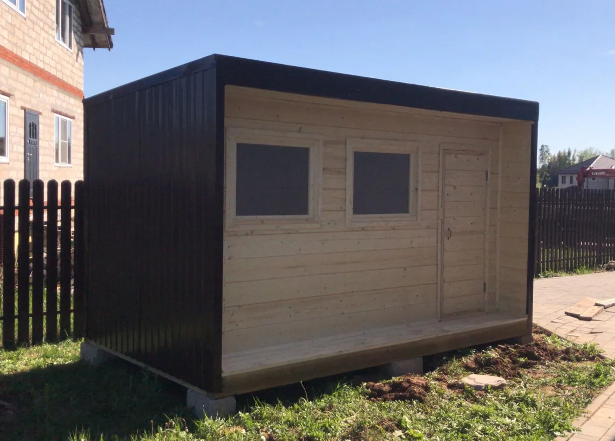 Бытовка 4×2.4 м хай-тек, цветной профлист