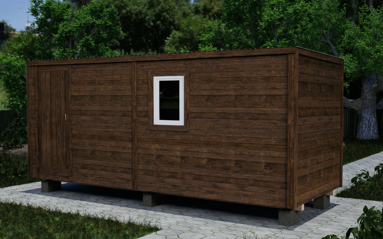 Бытовка дачная с тамбуром 6 м